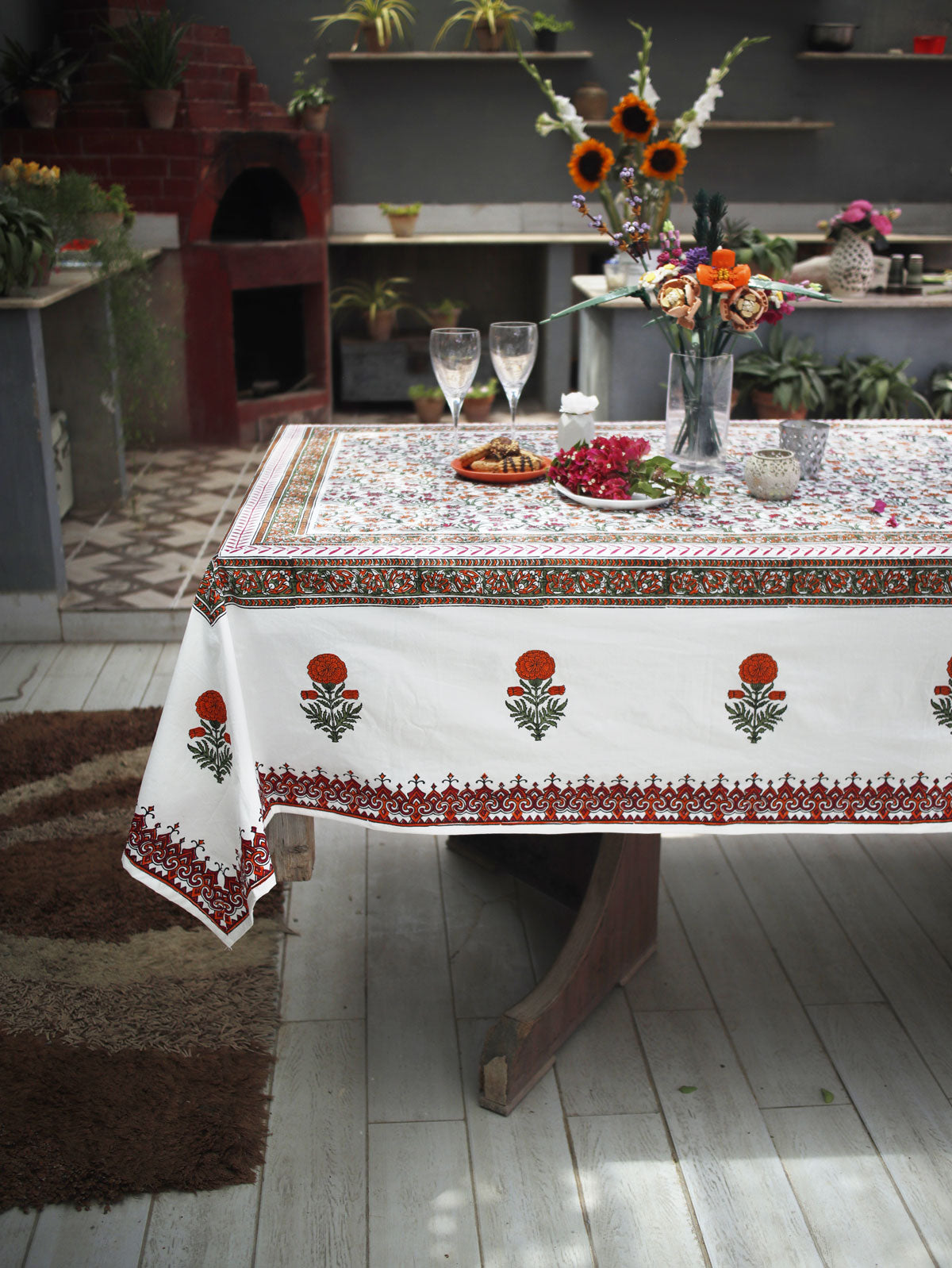 Ivory Orchard Tablecloth