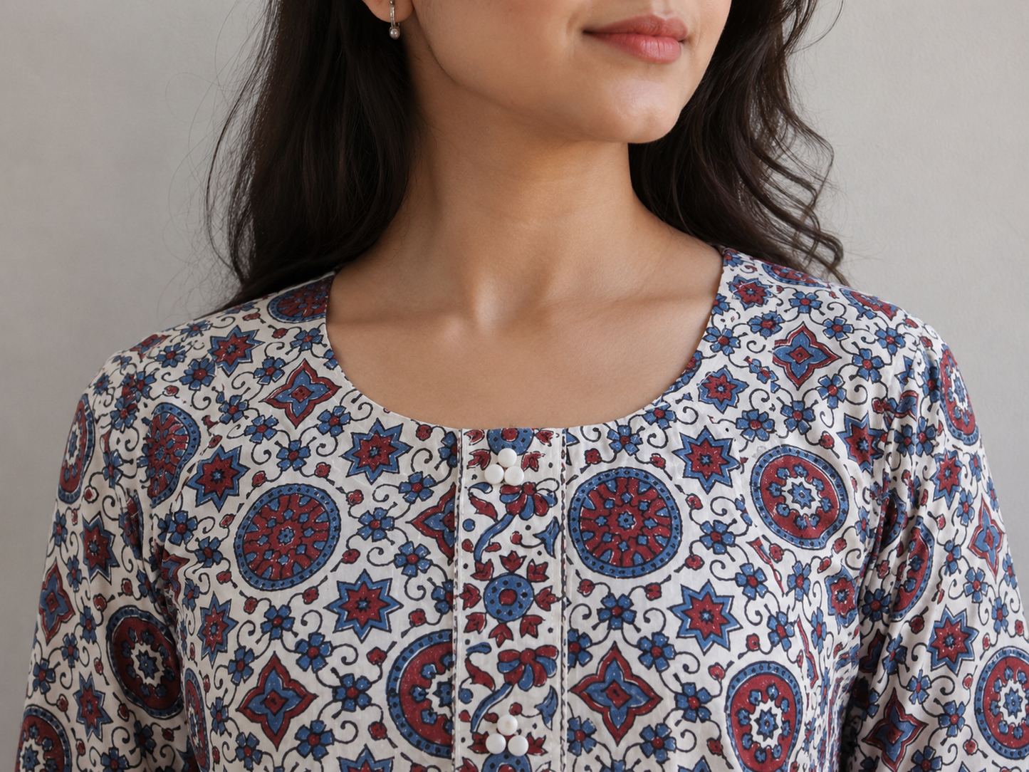 Ajrakh Summer Kurta