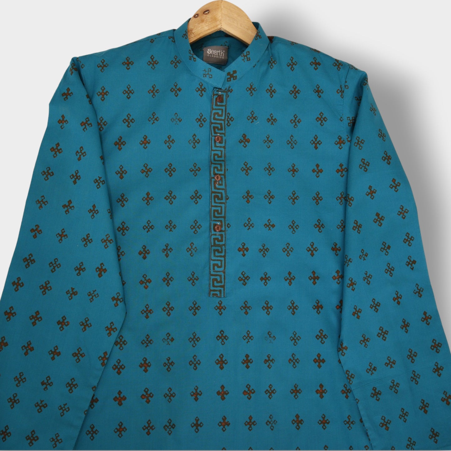 Ferozi Block Printed Kurta for Man