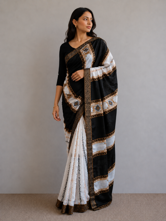 Kohl - Hand Block Printed Saree