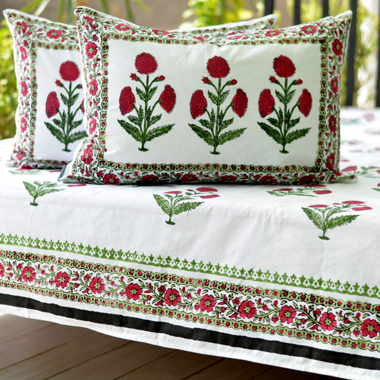 Nigaar - Hand Block Printed Bed Set