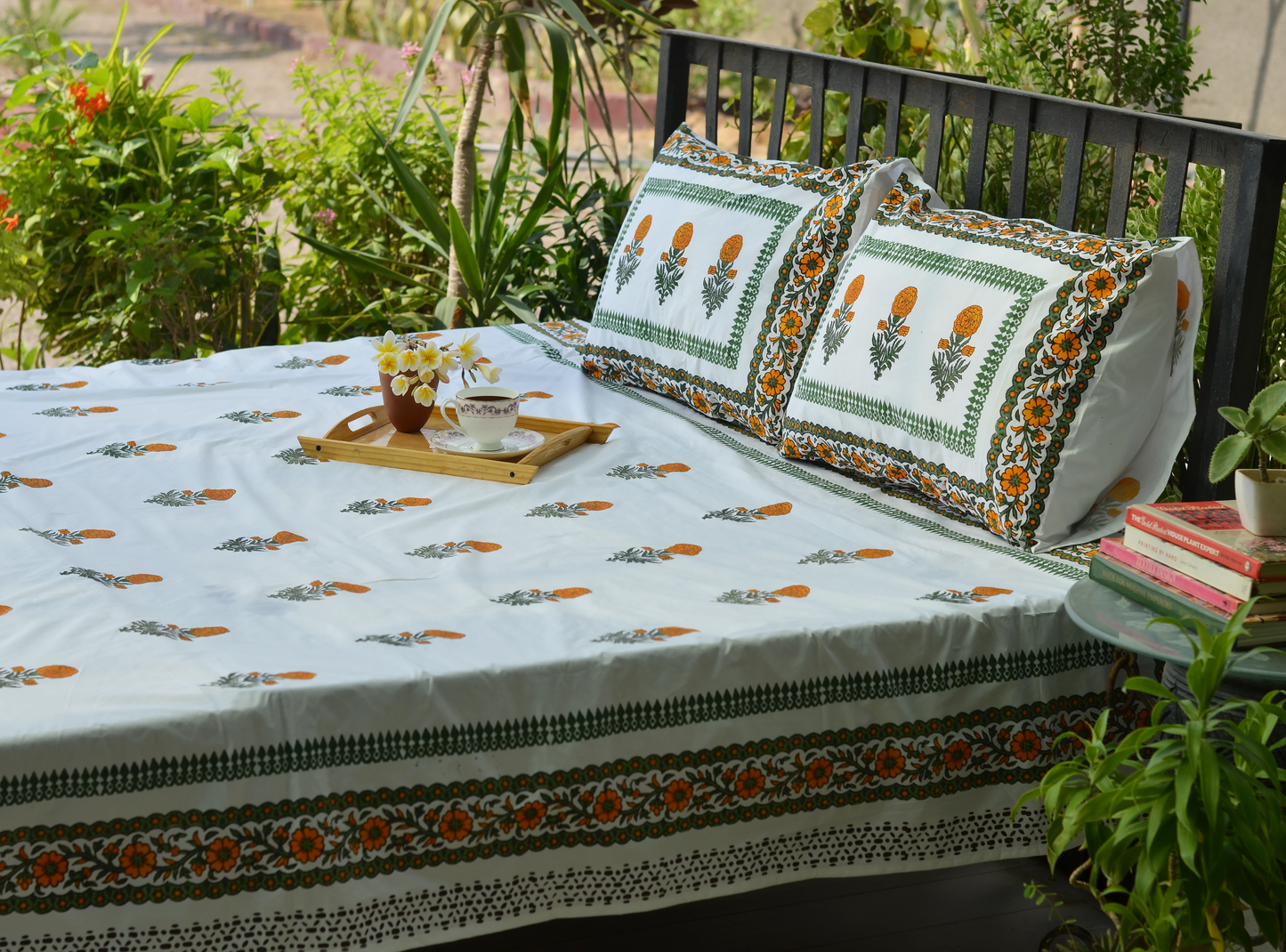 Marigold - Hand Block Printed Bed Set