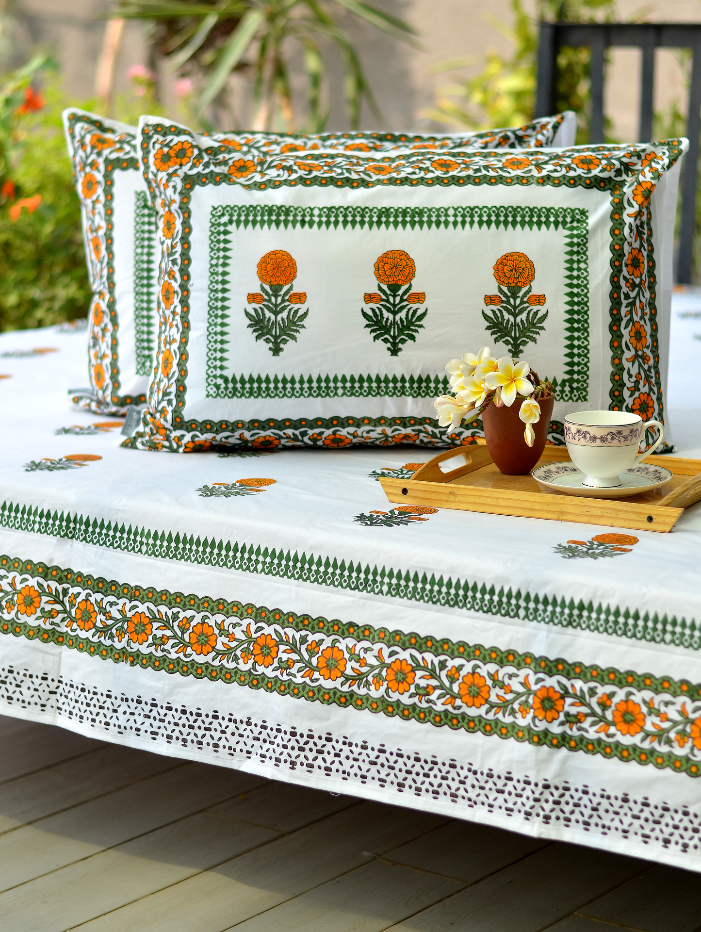 Marigold - Hand Block Printed Bed Set