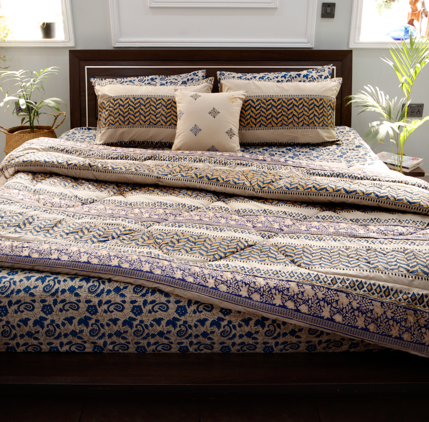 Malhaar- Hand Block Printed Bridal Bed Set