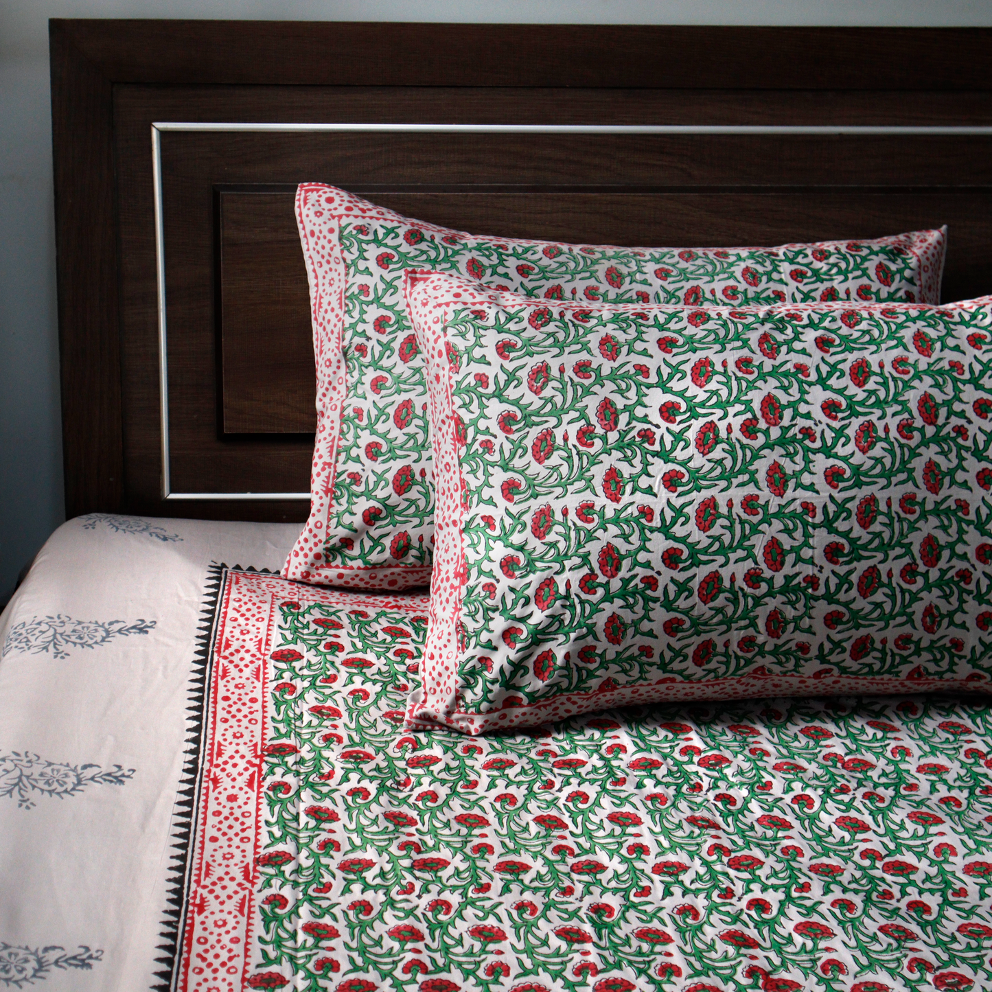 Canterbury- Hand Block Printed Bed Set