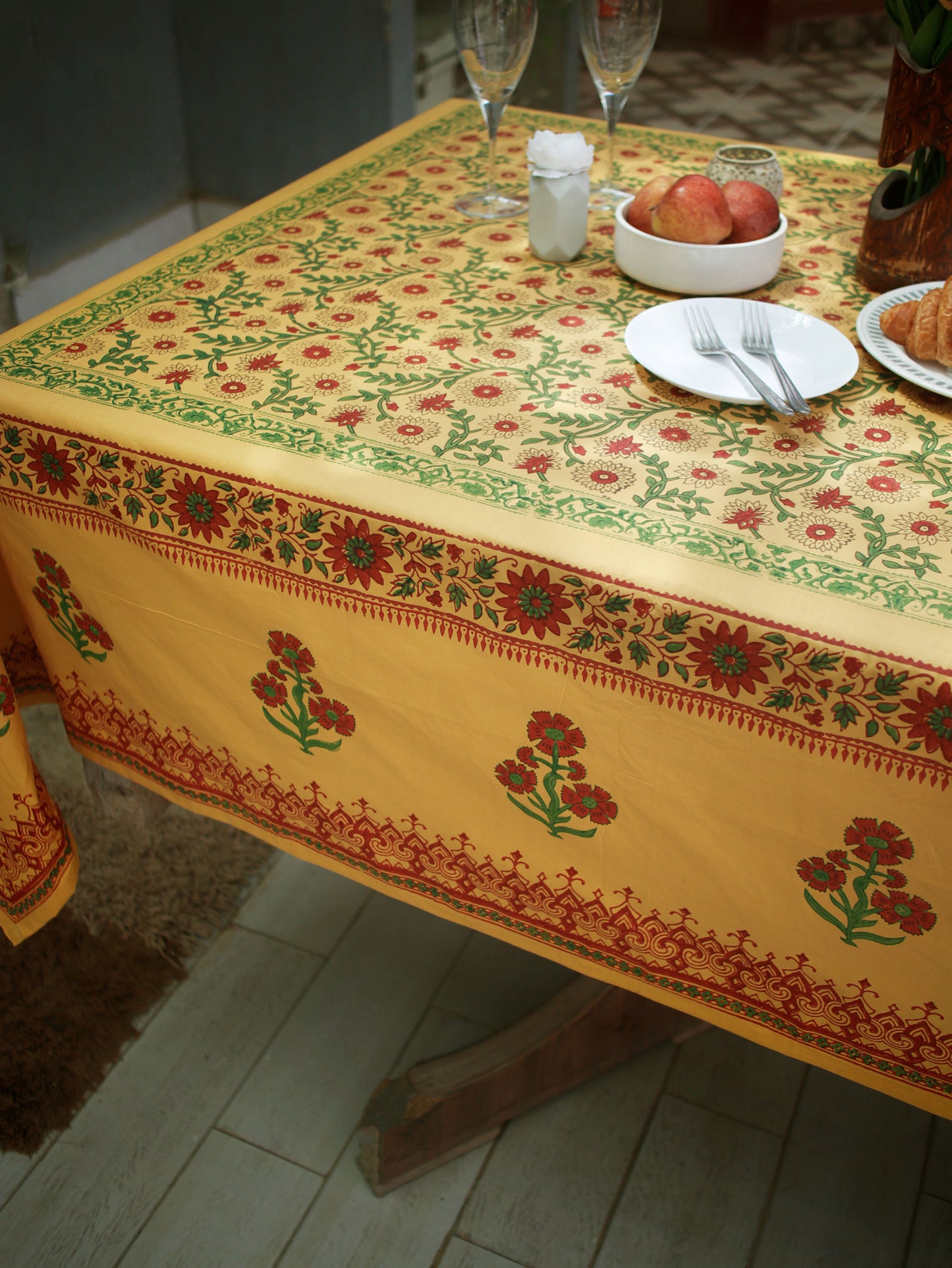 Saffron Bloom Tablecloth