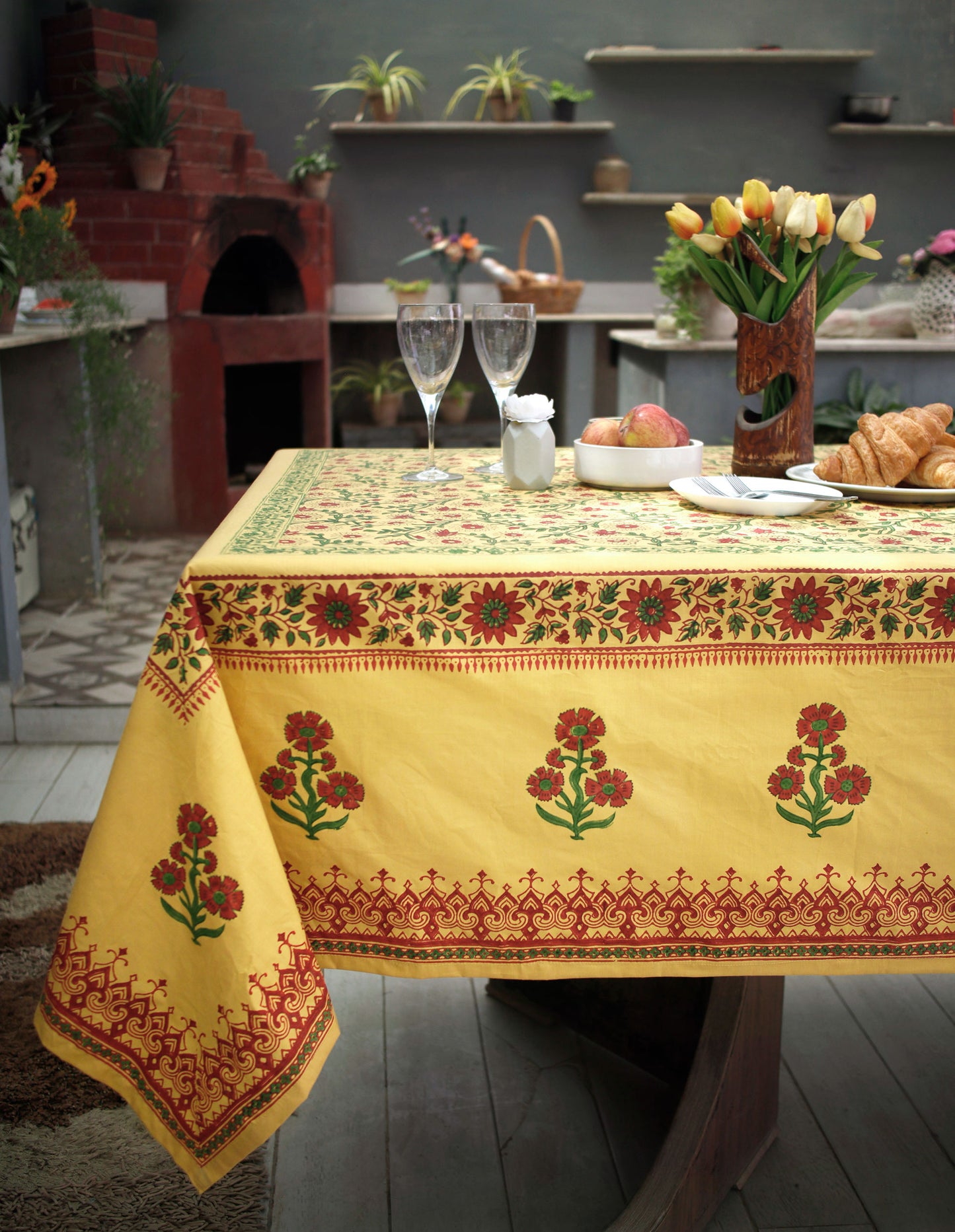 Saffron Bloom Tablecloth