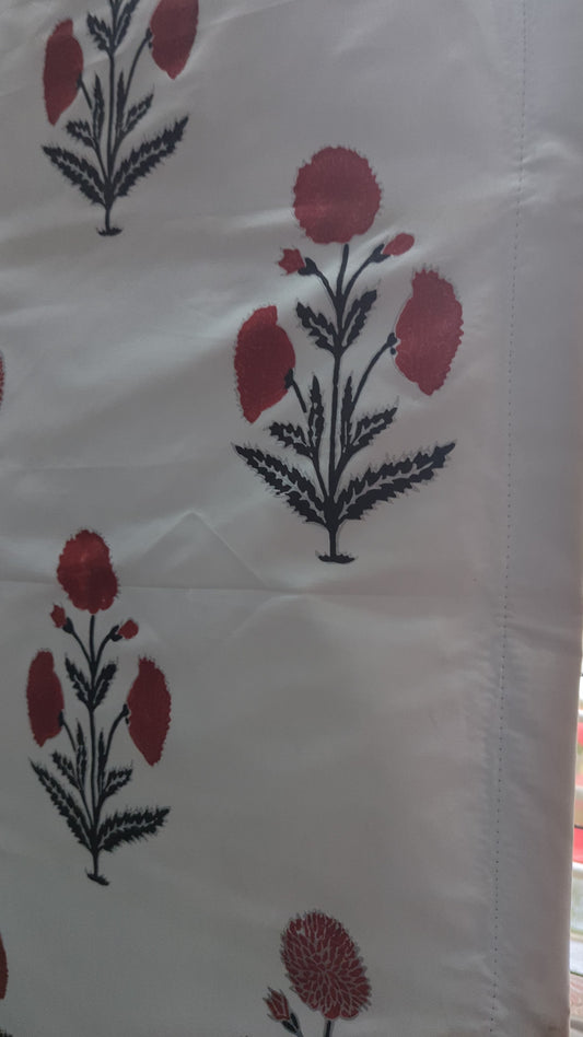 Jali Bloom block printed Window Blinds