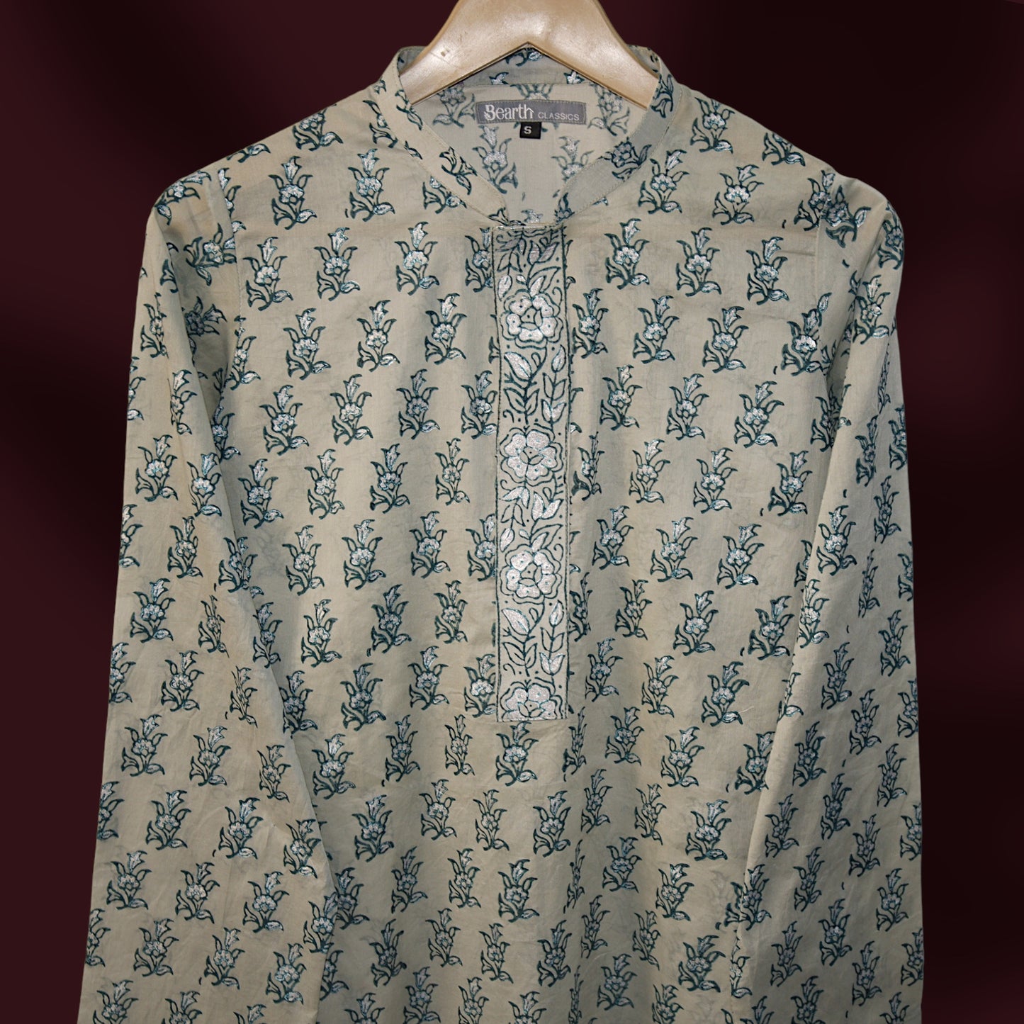 Sage Block Printed Kurta